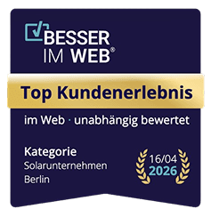 besserimweb.de Qualitätssiegel — GFK Solar Installation GmbH, ausgezeichnete Webseite